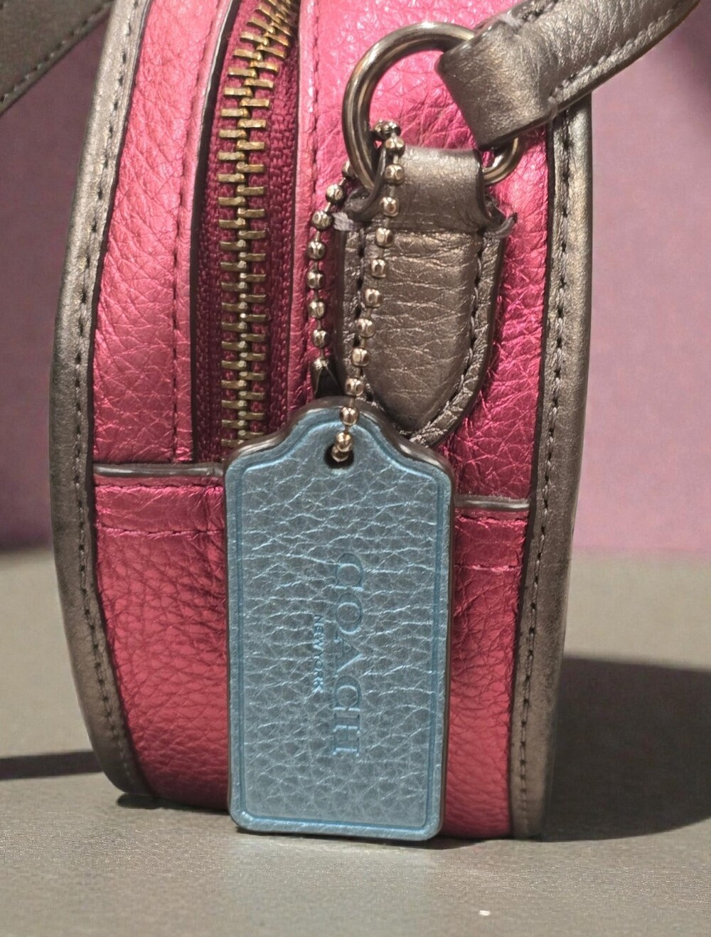 Coach Canteen Metallic Leather Crossbody Bag - Picture 5 of 8